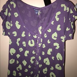 American Eagle Purple T-shirt Tie Dress M NWOT